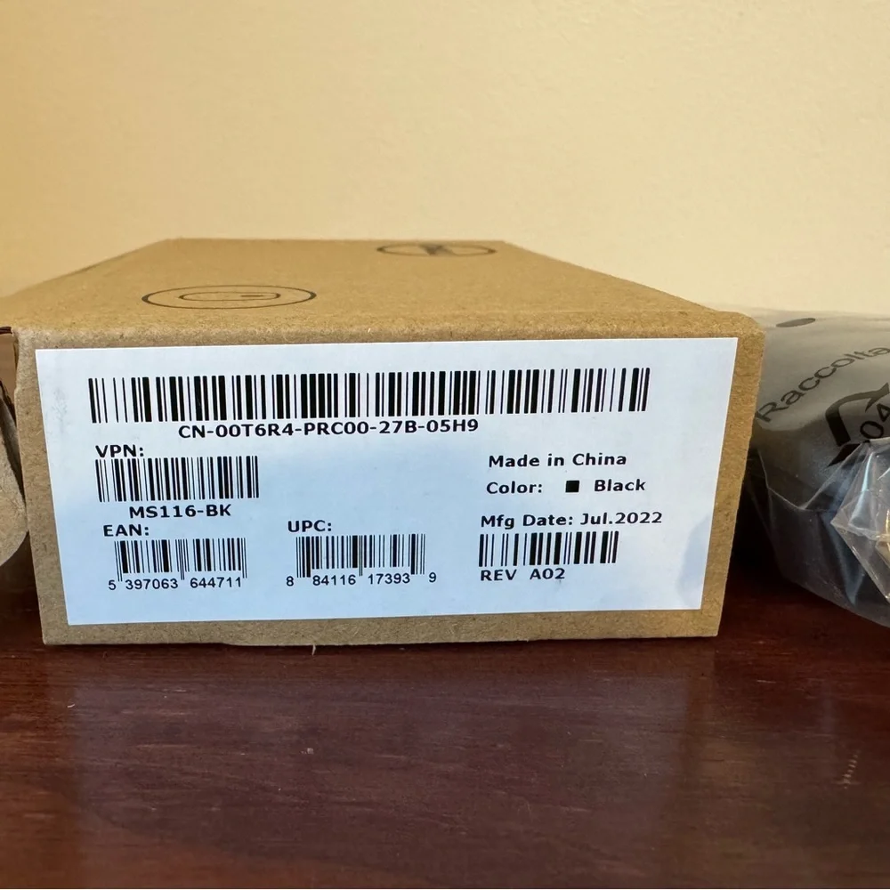 Dell MS116-BK wired computer mouse with scroll wheel - black